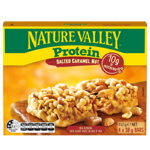 Nature Valley Protein Salted Caramel Nut Cereal Bars 4 x 40g